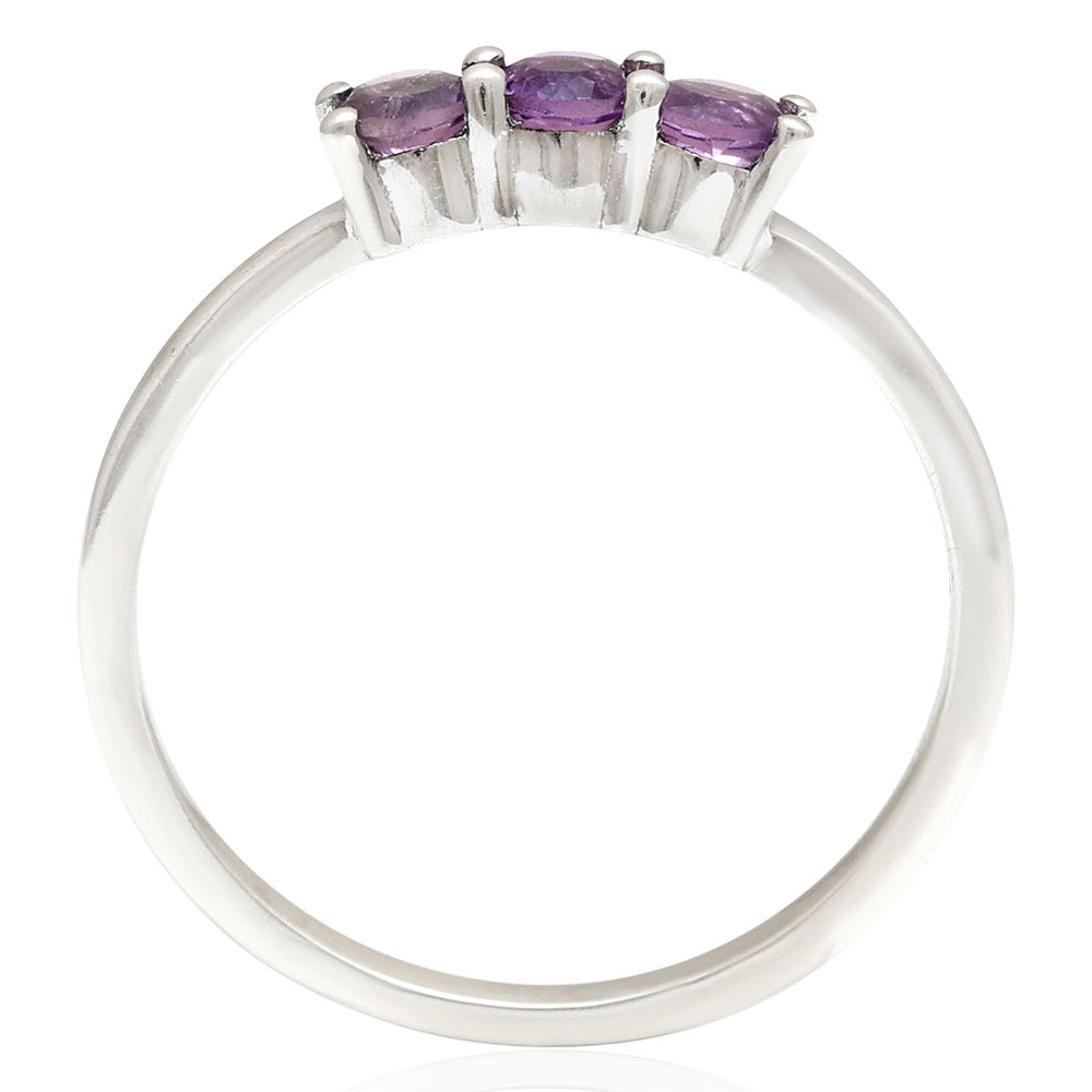 Pierścionek ze srebra próby 925 z brazylijskim ametystem