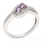 Pierścionek ze srebra próby 925 z brazylijskim ametystem i białym topazem