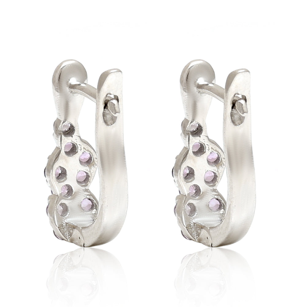 Kolczyki ze srebra próbe 925 z brazylijskim ametystem 2 