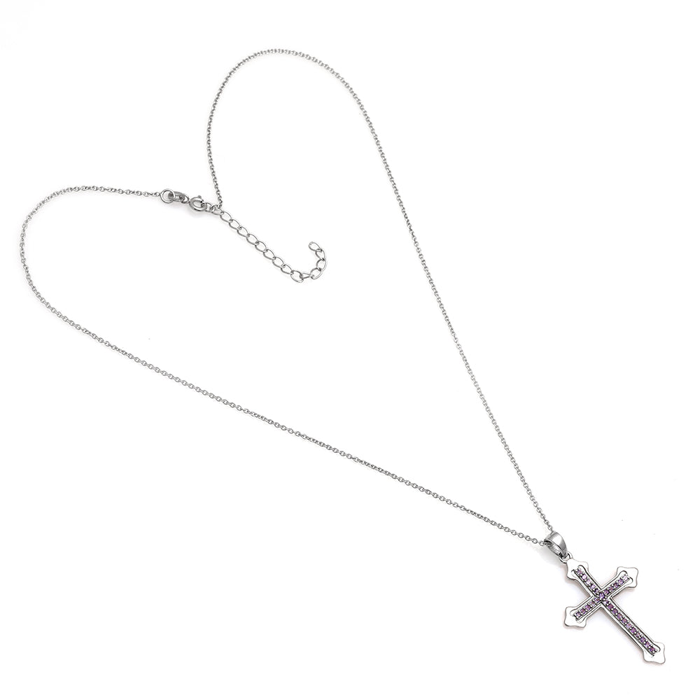 Zawieszka ze srebra próba 925 z brazylijskim ametystem 3 