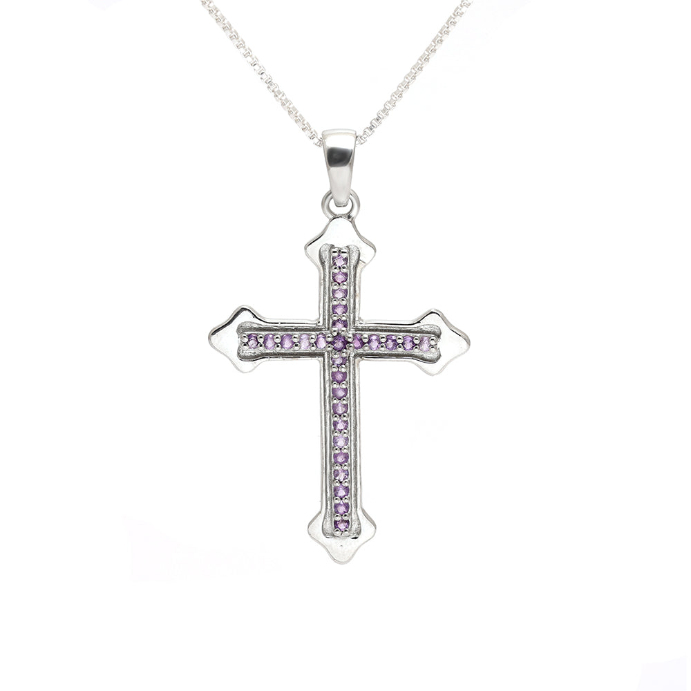 Zawieszka ze srebra próba 925 z brazylijskim ametystem