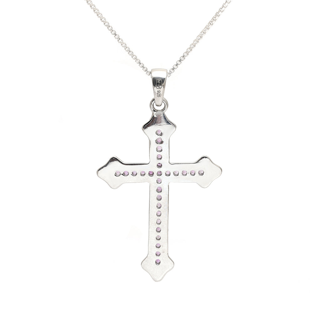 Zawieszka ze srebra próba 925 z brazylijskim ametystem