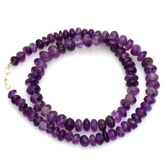 Naszyjnik ze srebra próby 925 z brazylijskim ametystem