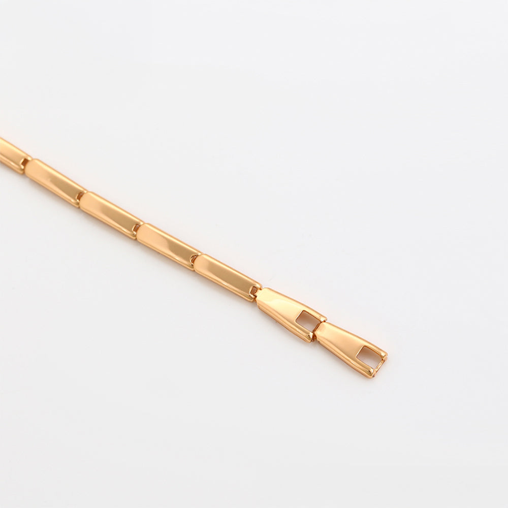 Bransoletka pozłacana z białym kryształem emporia® 5 