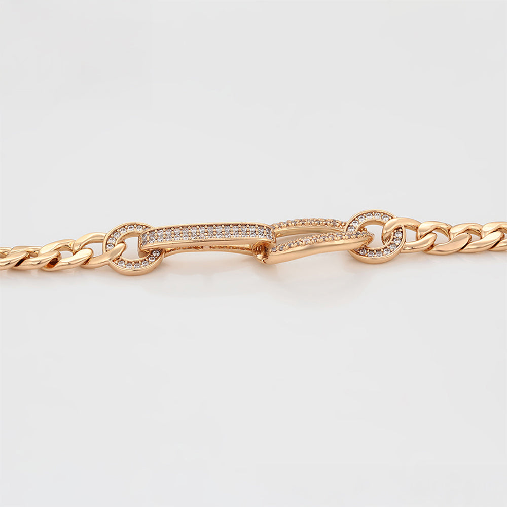 Bransoletka pozłacana z białym kryształem emporia®