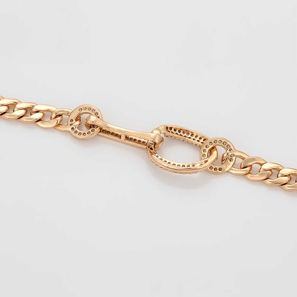 Bransoletka pozłacana z białym kryształem emporia® 8 