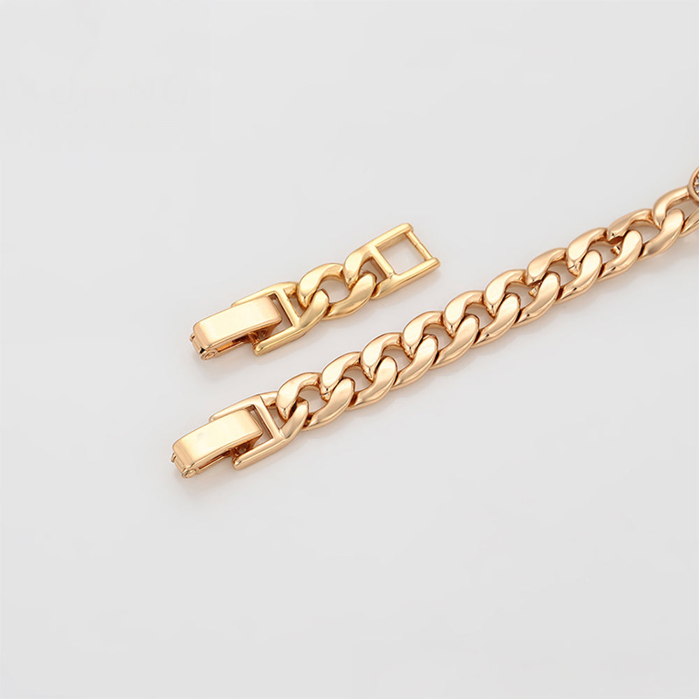 Bransoletka pozłacana z białym kryształem emporia®