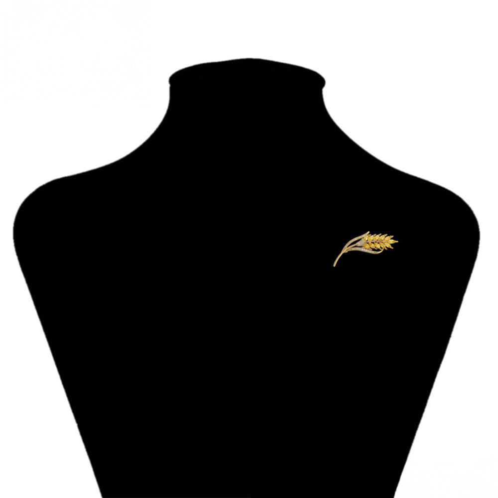 Broszka pozłacany z białym kryształem emporia® i żółtym kryształem emporia® 8 