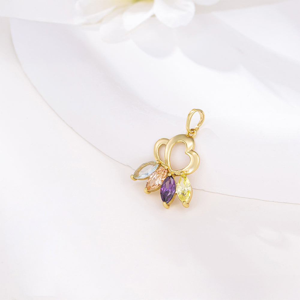 Zestaw pozłacane z purpurowym kryształem emporia® i białym kryształem emporia® ( Kolczyki+Zawieszka ) 7 