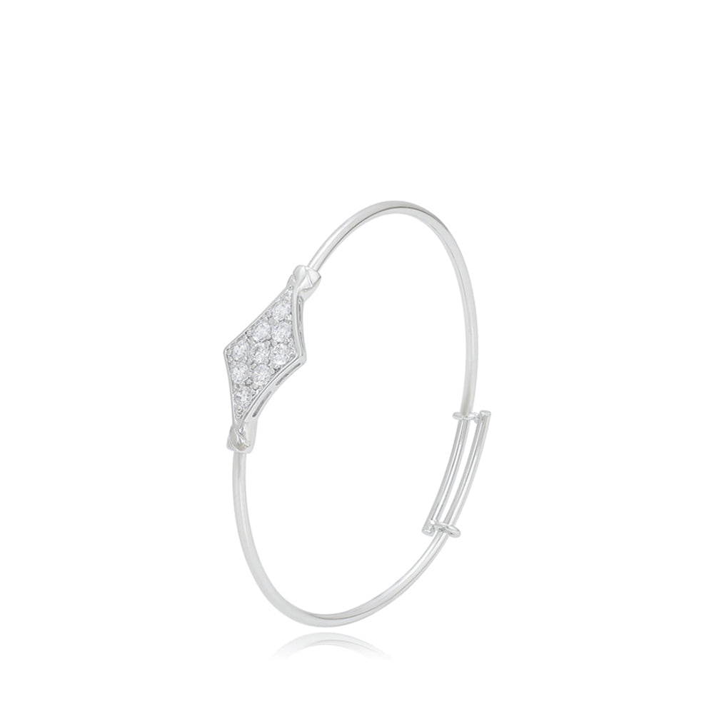 Bransoletka pozłacana z białym kryształem emporia® 1 