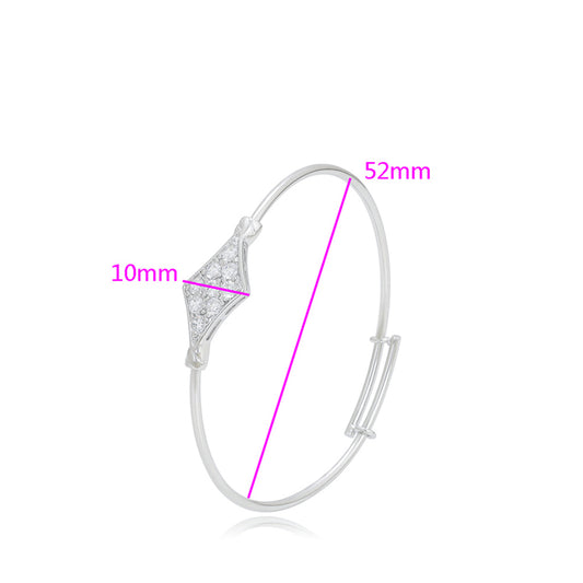 Bransoletka pozłacana z białym kryształem emporia®