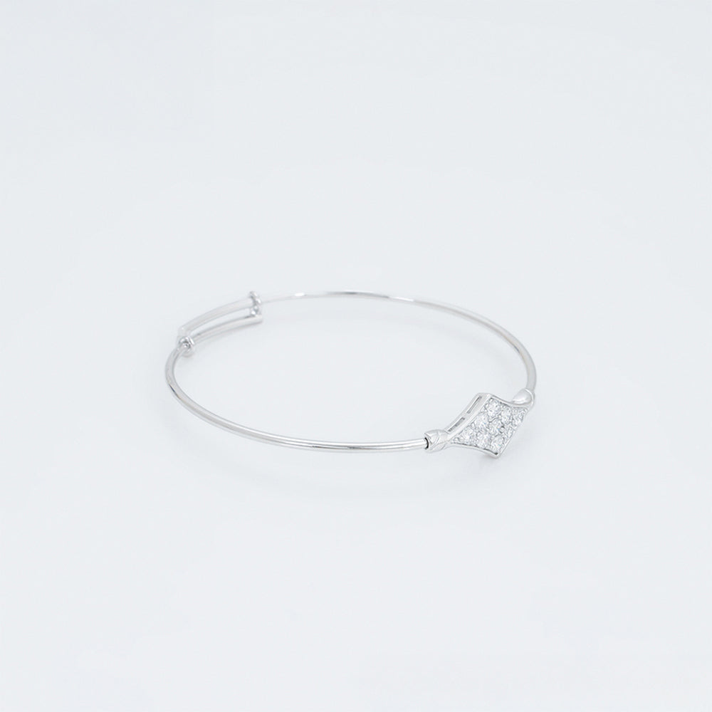 Bransoletka pozłacana z białym kryształem emporia®