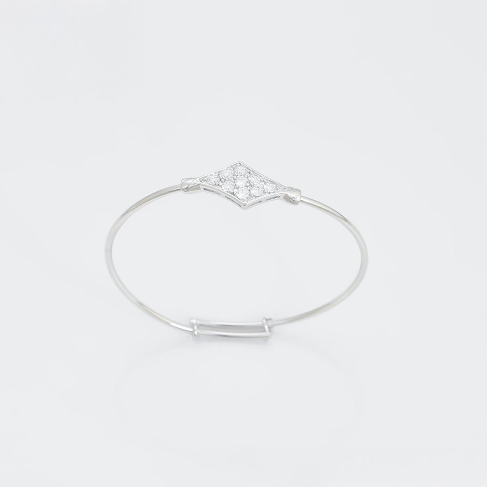 Bransoletka pozłacana z białym kryształem emporia®