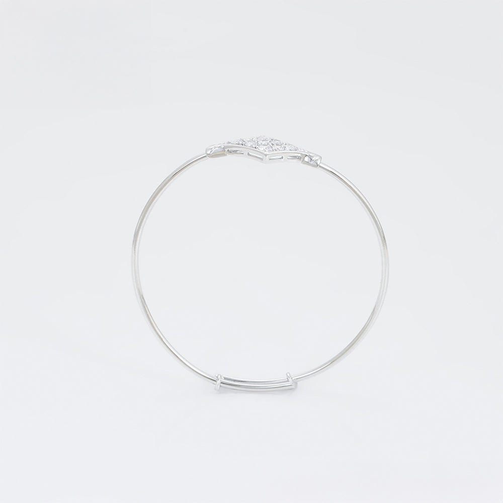 Bransoletka pozłacana z białym kryształem emporia®