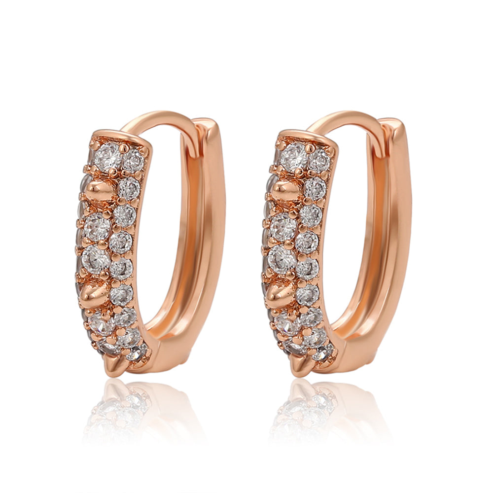 Kolczyki pozłacane z białym kryształem emporia® 1 