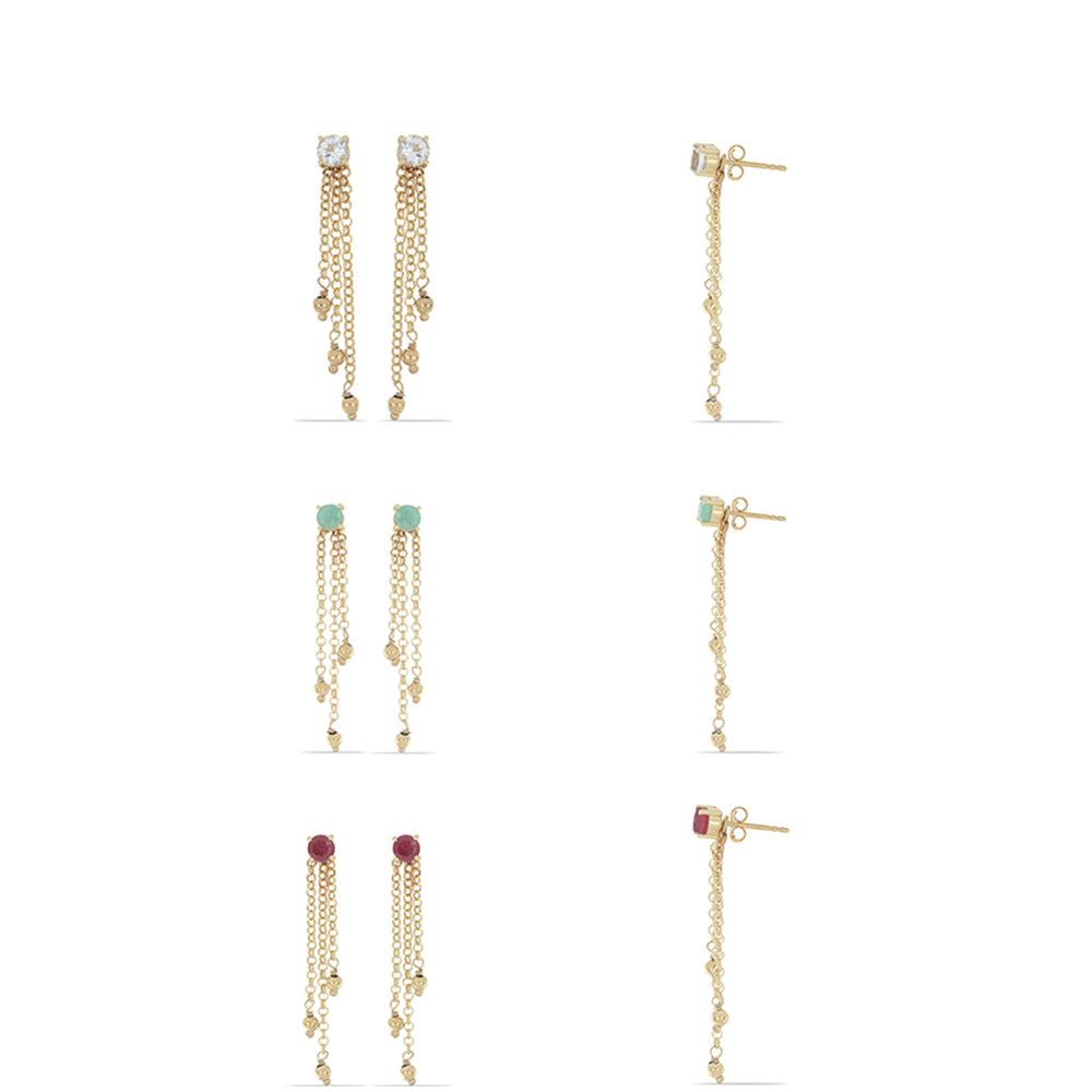 Zestaw srebrne pozłacane z brazylijskim szmaragdem i malgaskim rubinem 1 