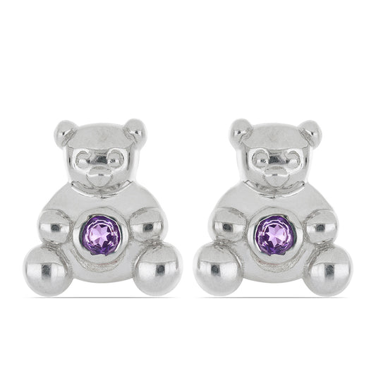 Kolczyki ze srebra próbe 925 z marokańskim ametystem