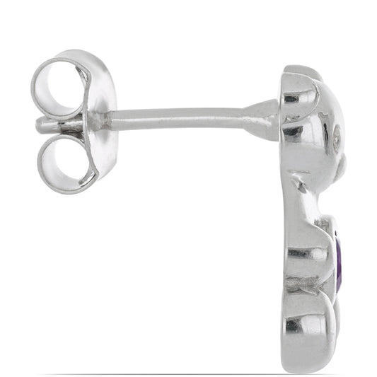 Kolczyki ze srebra próbe 925 z marokańskim ametystem