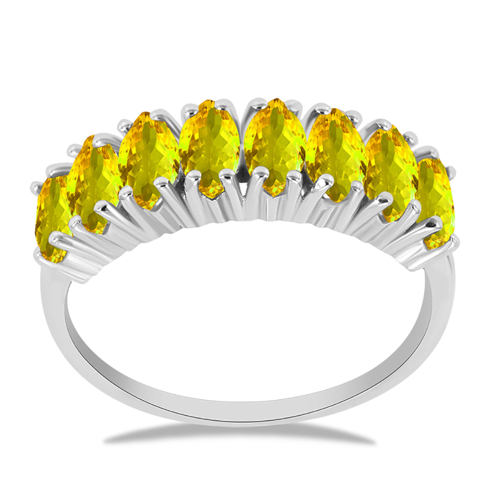 Pierścionek ze srebra próby 925 z cytrynem uralskim