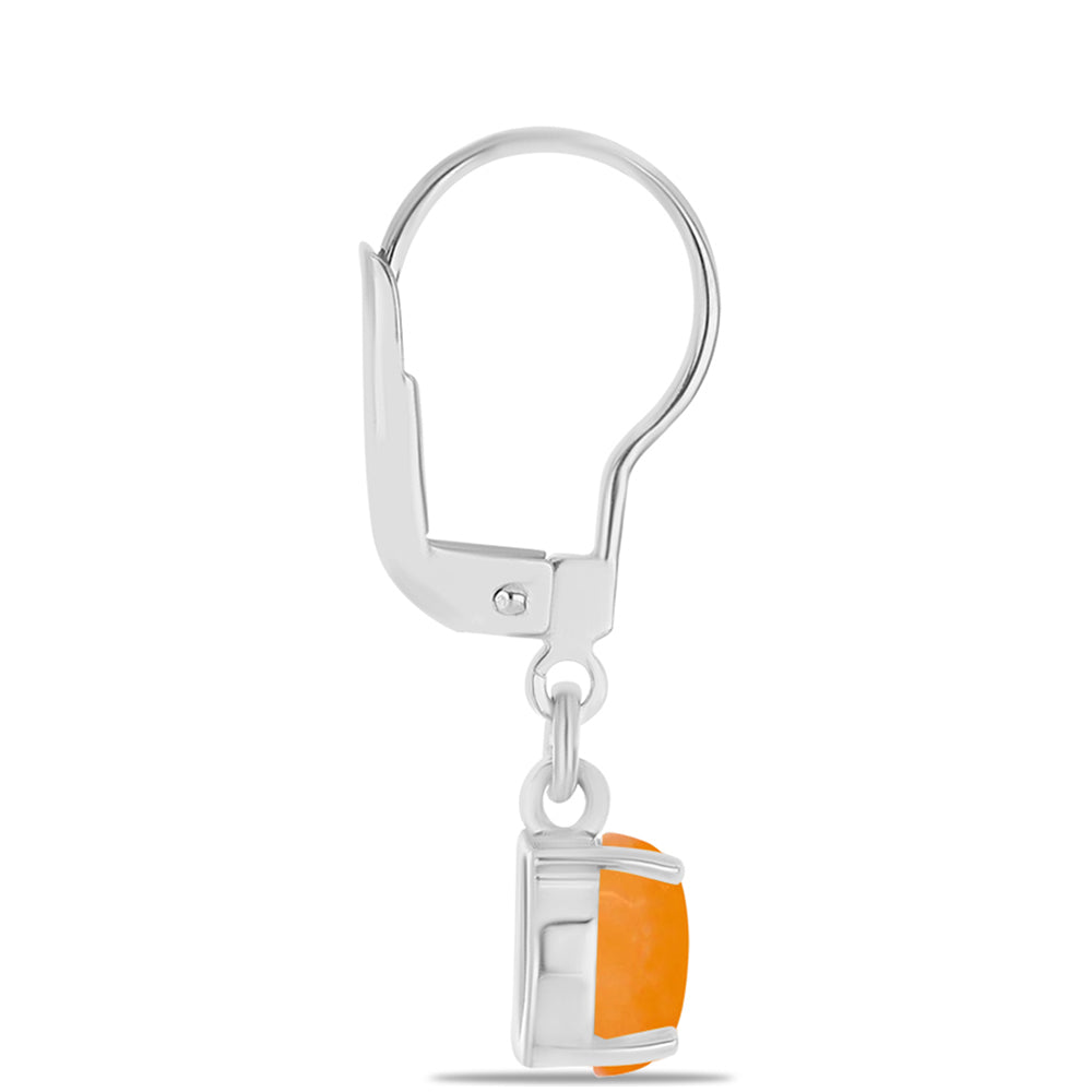 Kolczyki ze srebra próbe 925 z żółtym jadeitem 2 