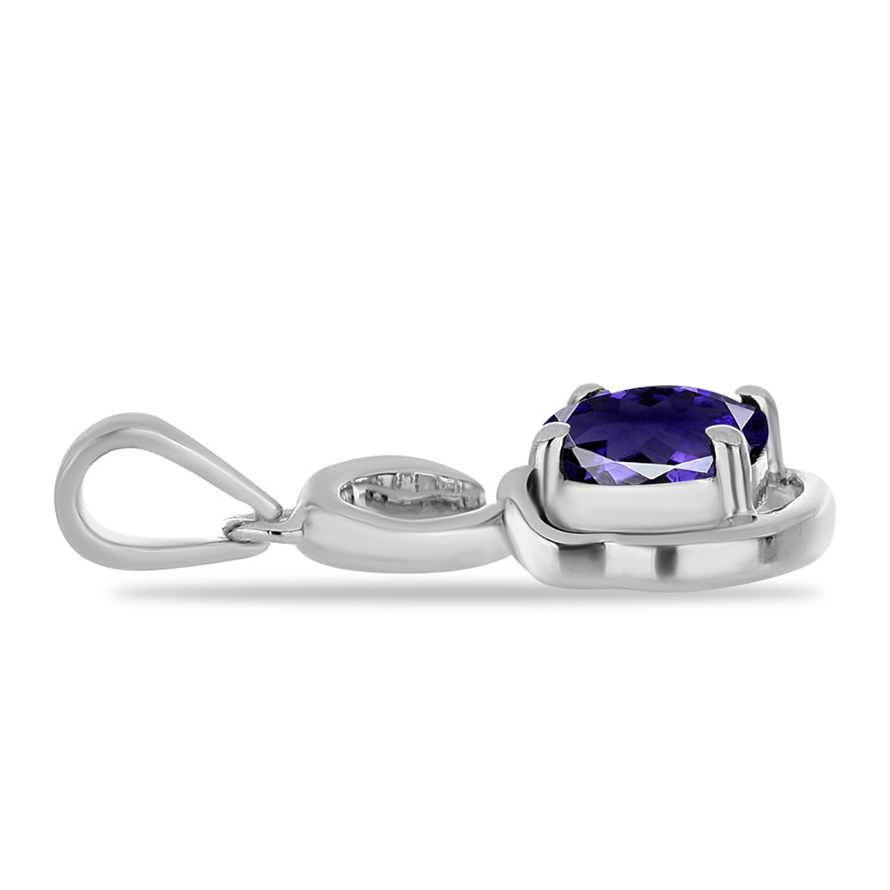 Zawieszka ze srebra próba 925 z iolitem 2 