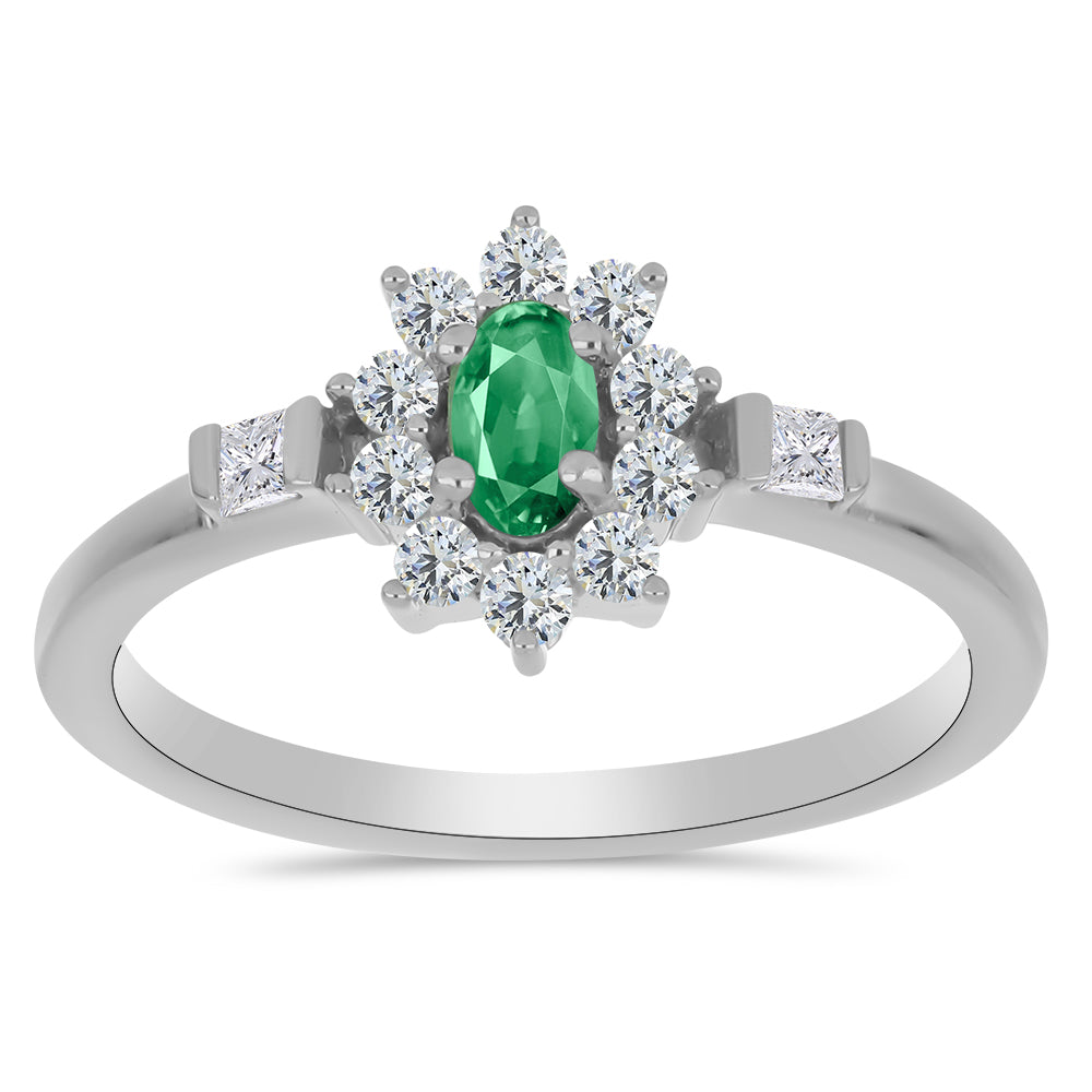 Pierścionek ze srebra próby 925 z naturalnym aleksandrytem i białym topazem 3 