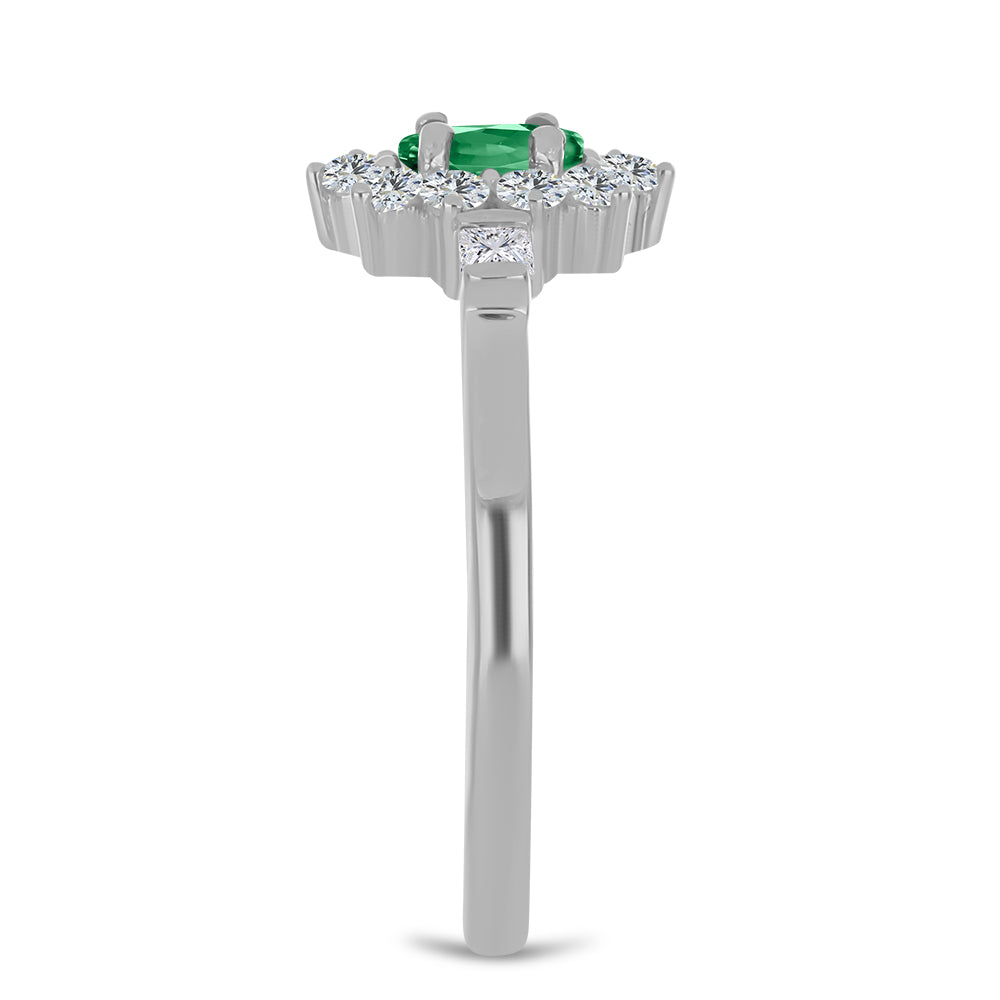 Pierścionek ze srebra próby 925 z naturalnym aleksandrytem i białym topazem 4 