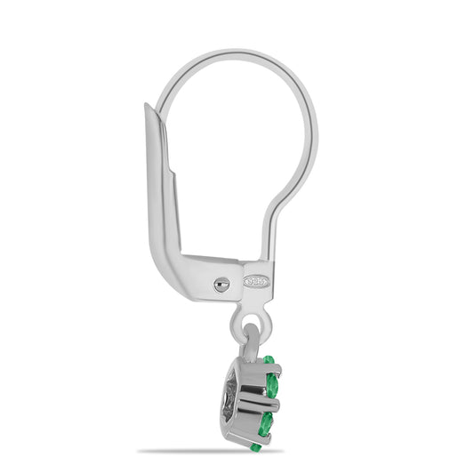 Kolczyki ze srebra próbe 925 z naturalnym aleksandrytem