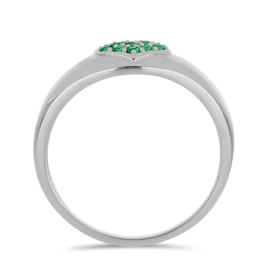 Pierścionek ze srebra próby 925 z naturalnym aleksandrytem