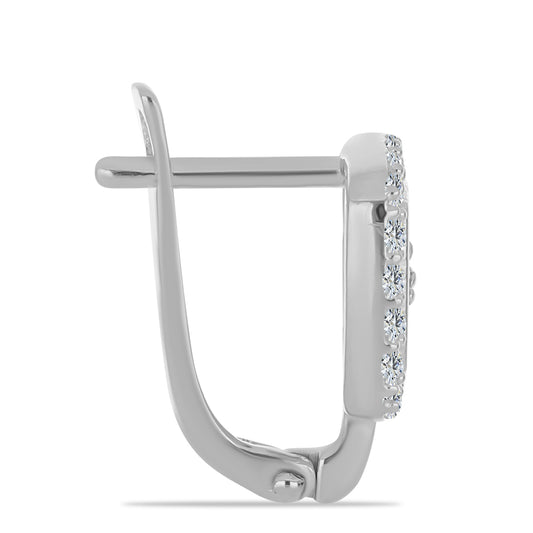 Kolczyki ze srebra próbe 925 z naturalnym aleksandrytem i białym topazem