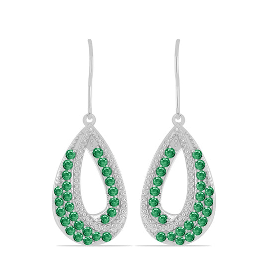 Kolczyki ze srebra próbe 925 z naturalnym aleksandrytem