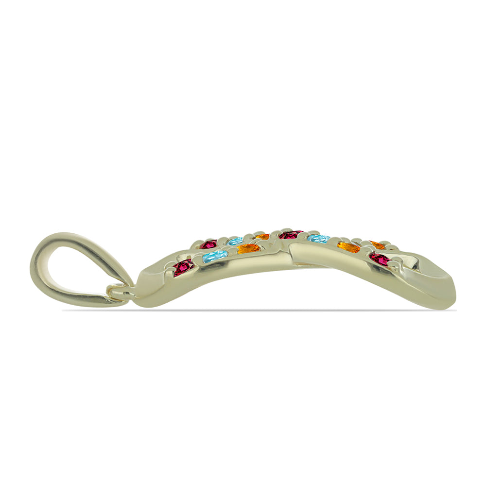 Zawieszka srebrna pozłacana z turmalinem 2 