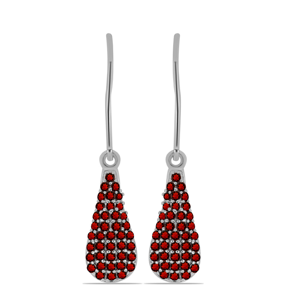 Kolczyki ze srebra próbe 925 z granatem 1 