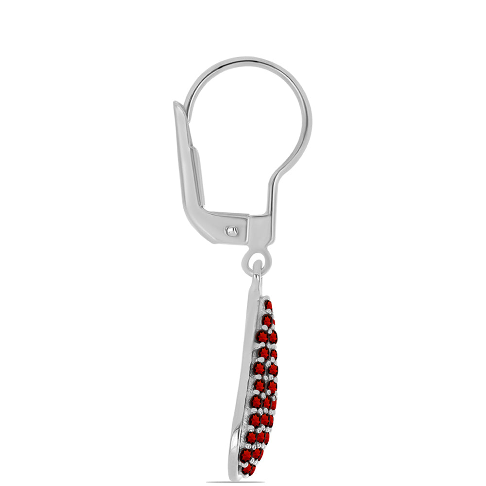 Kolczyki ze srebra próbe 925 z granatem 2 