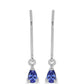 Kolczyki ze srebra próbe 925 z tanzanitem