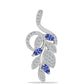 Zawieszka ze srebra próba 925 z tanzanitem i białym topazem