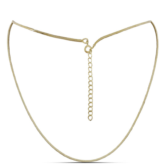 Łańcuszek srebrny pozłacany ( Naszyjnik )