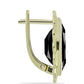 Kolczyki srebrne pozłacane z czarnym onyksem