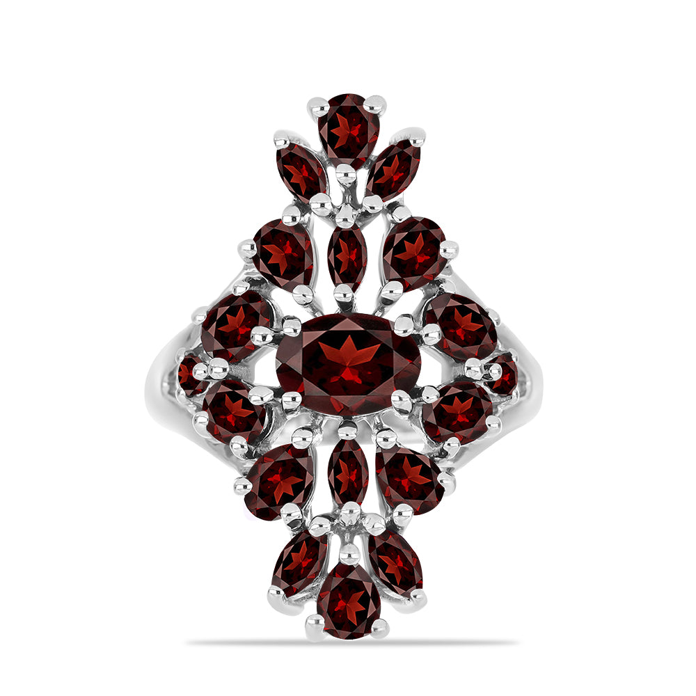 Pierścionek ze srebra próby 925 z granatem 1 