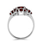 Pierścionek ze srebra próby 925 z granatem