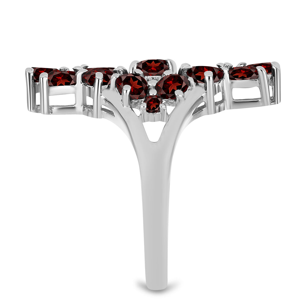 Pierścionek ze srebra próby 925 z granatem 4 