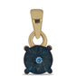 Zawieszka srebrna pozłacana z niebieskim diamentem
