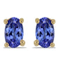 Kolczyki srebrne pozłacane z tanzanitem