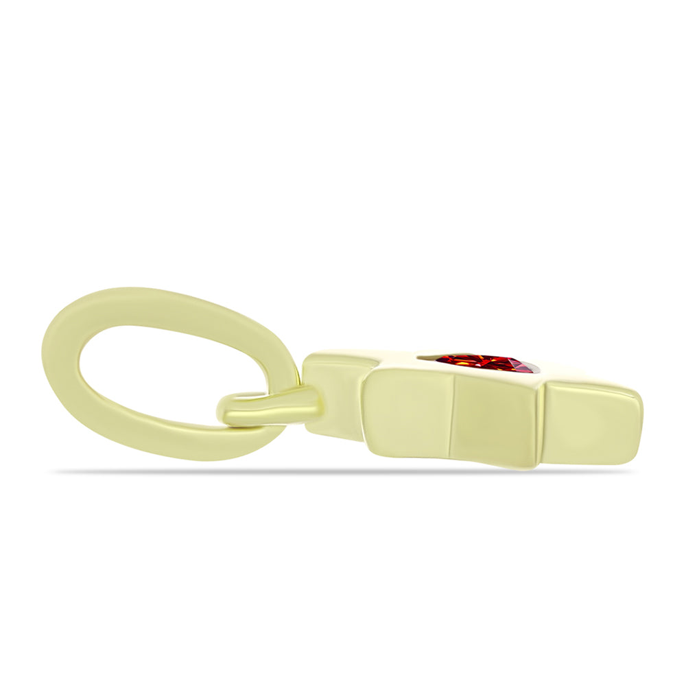 Zawieszka srebrna pozłacana z majestatycznym różowym moissanitem