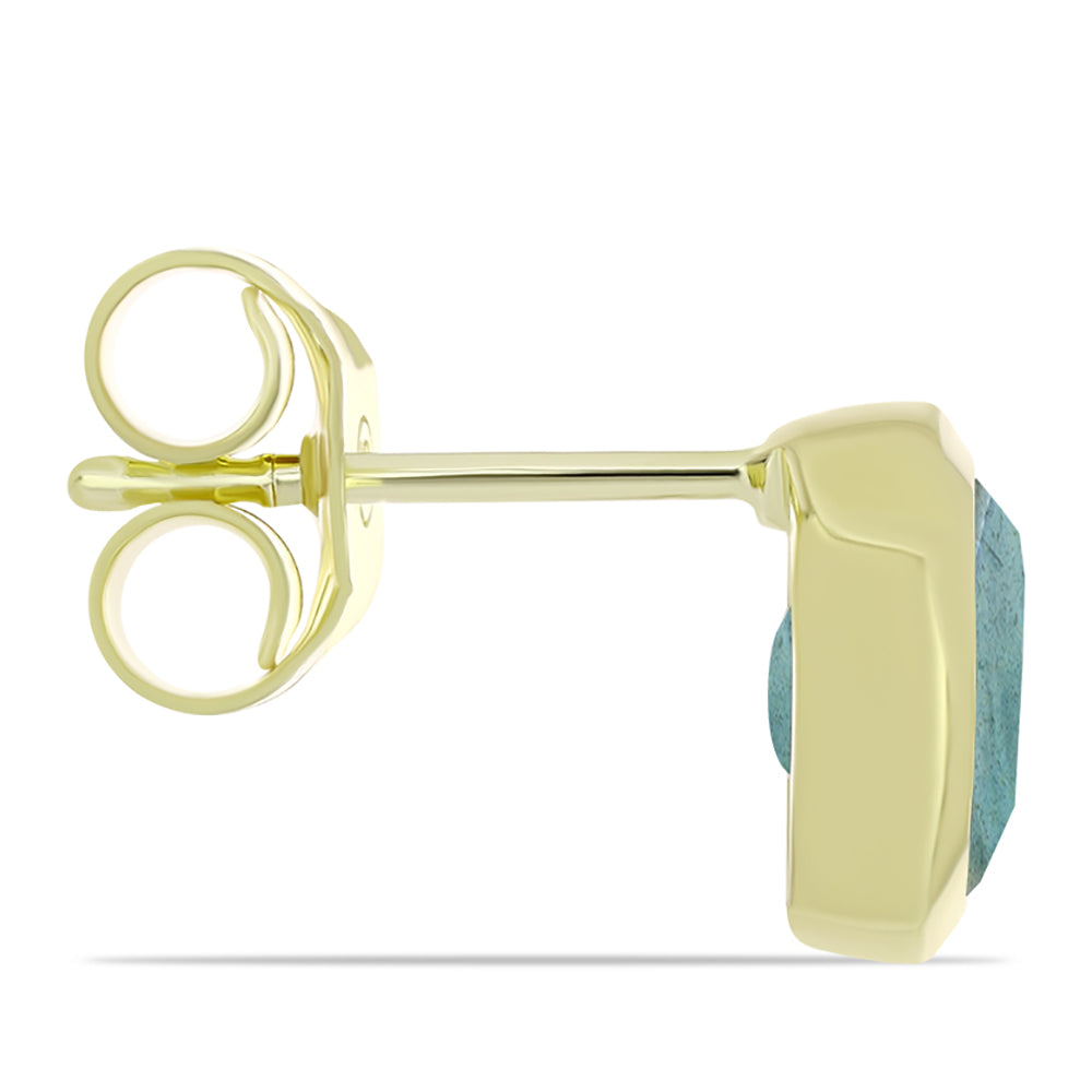 Kolczyki srebrne pozłacane z labradorytem 2 