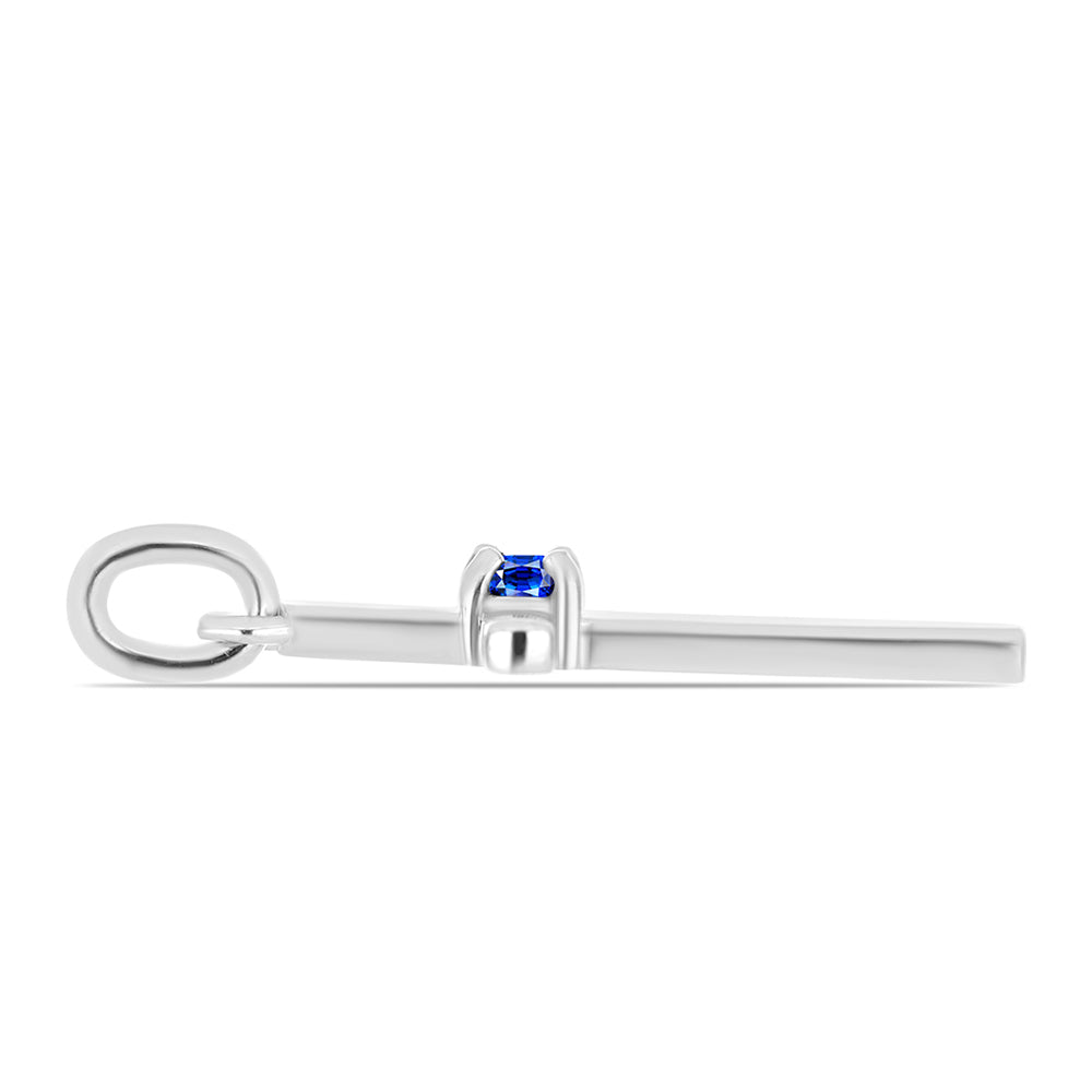 Zawieszka ze srebra próba 925 z australijskim niebieskim szafirem