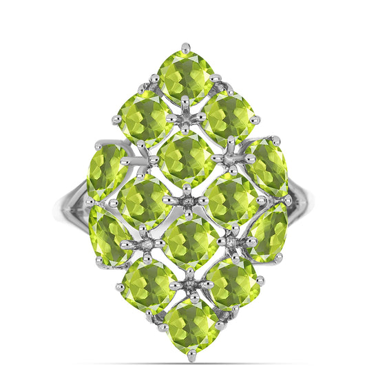 Pierścionek ze srebra próby 925 z perydotem