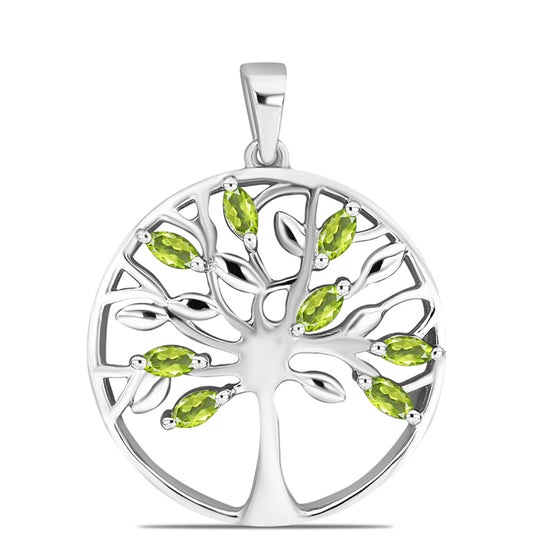 Zawieszka ze srebra próba 925 z perydotem