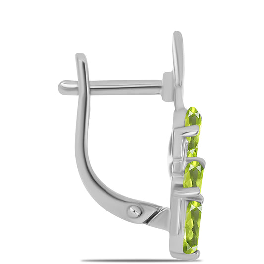 Kolczyki ze srebra próbe 925 z perydotem