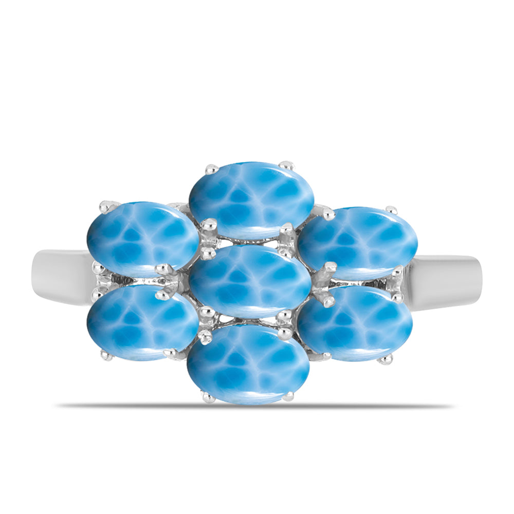 Pierścionek ze srebra próby 925 z larimarem